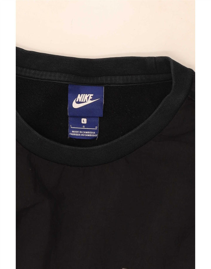 Hanorac grafic pentru bărbați Nike Pulover mare, negru, bumbac