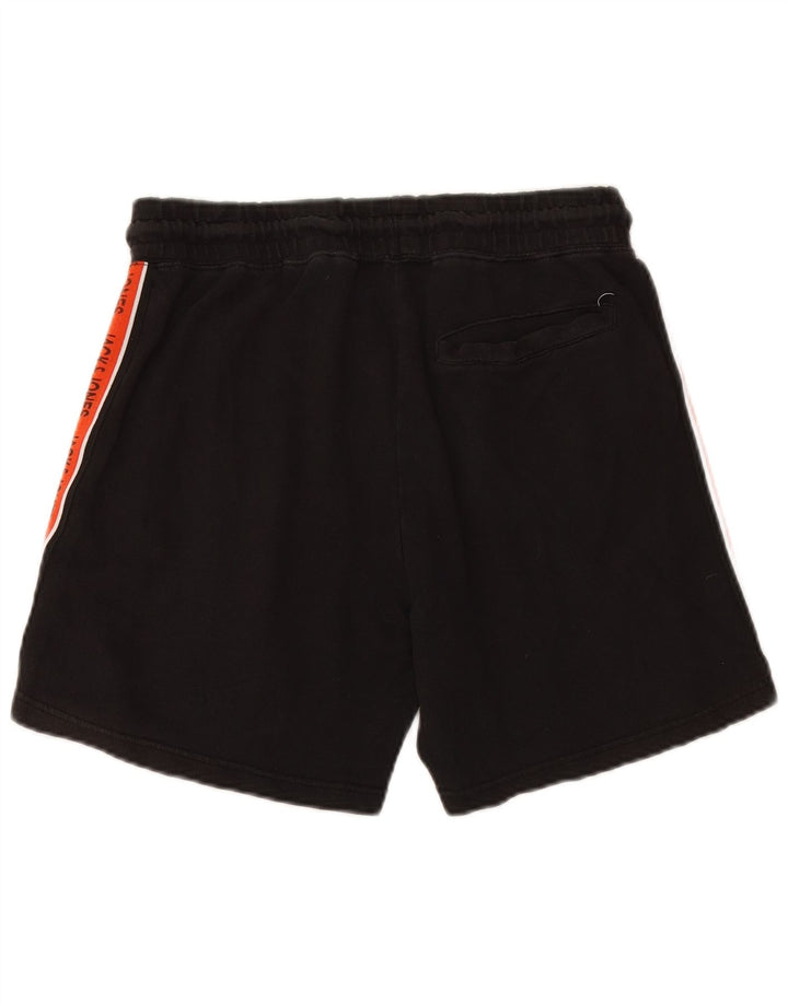 Pantaloni scurți sport grafic JACK & JONES pentru bărbați, bumbac color bloc negru mediu