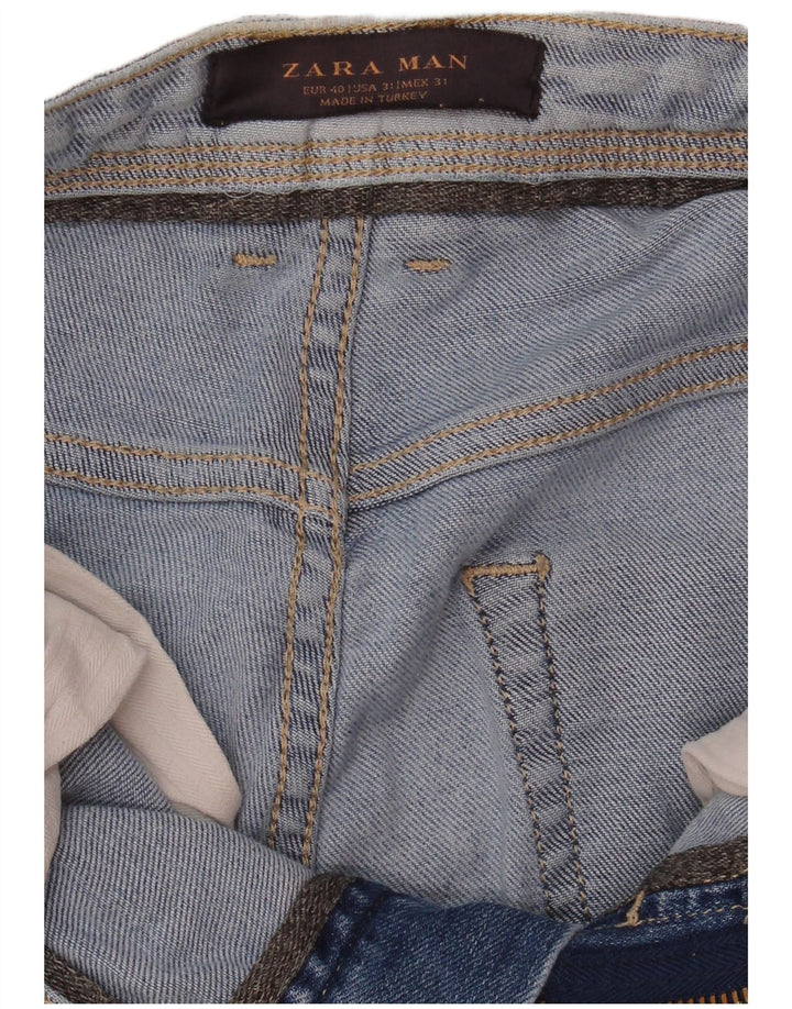 Blugi slim pentru bărbați Zara EU 40 Medium W31 L31 Albastru