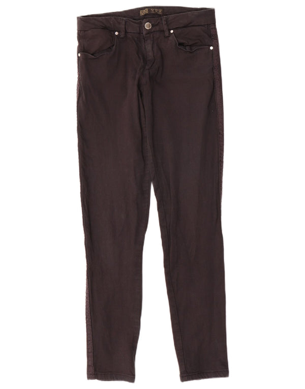 Pantaloni casual slim pentru femei Zara EU 36 XS W26 L28 bumbac negru