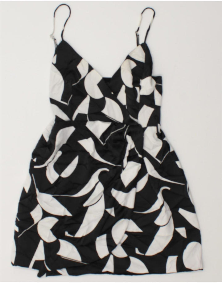 Mini rochie de soare pentru femei Zara UK 8 Small Black Geometric
