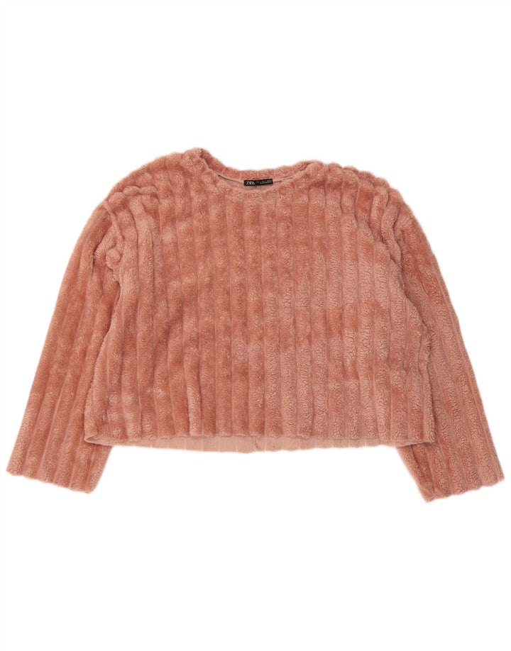 Pulover supradimensionat pentru femei Zara UK 16, mare, roz, poliester