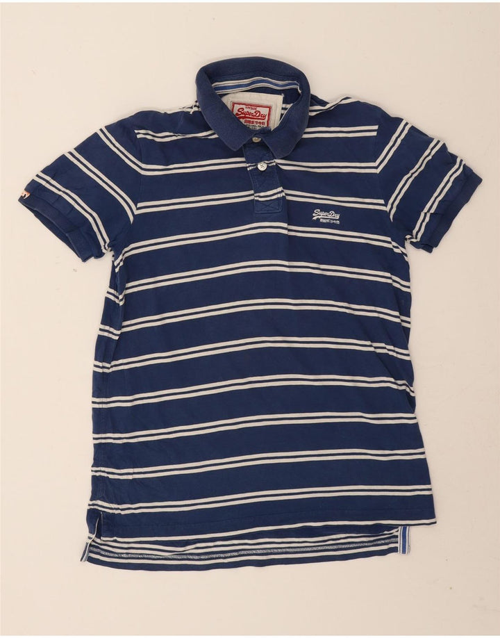 Tricou polo pentru bărbați Superdry, cu dungi mari, albastre