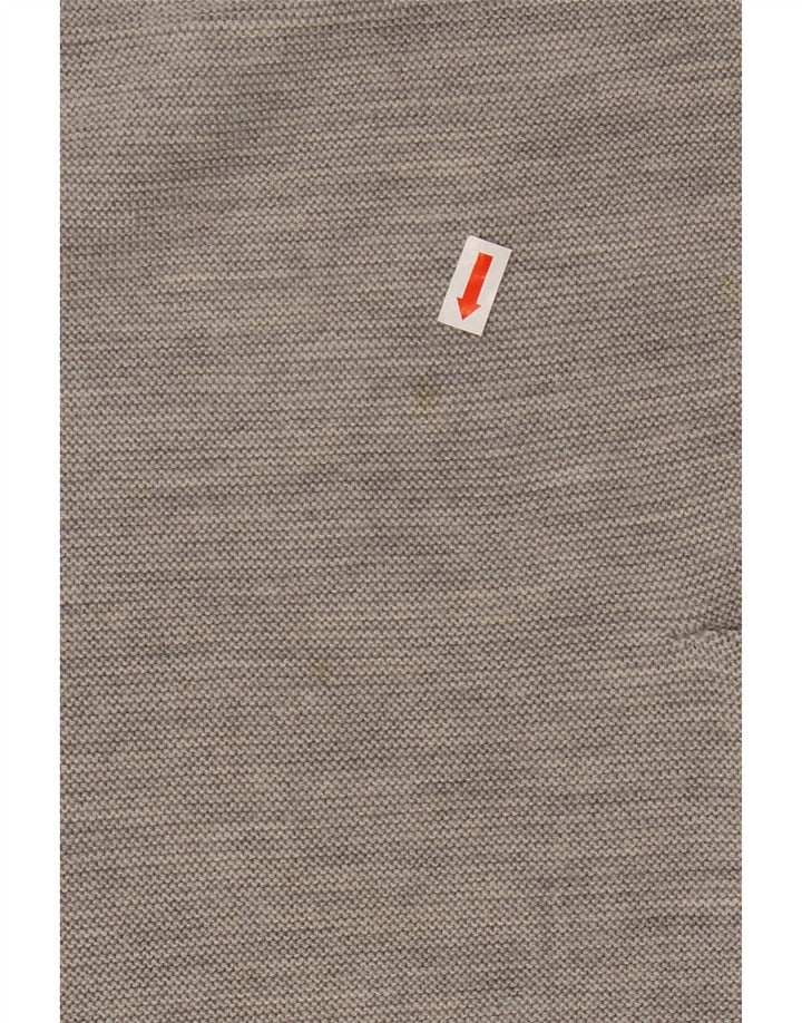 COS Pulover pentru femei cu mâneci 3/4 crop gât barcă UK 10 mic lână gri