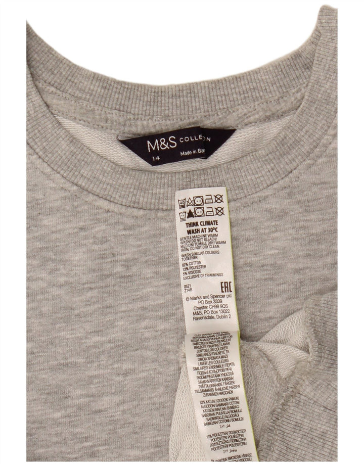 Pulover crop pentru femei Marks & Spencer UK 14, mare, gri cu pete