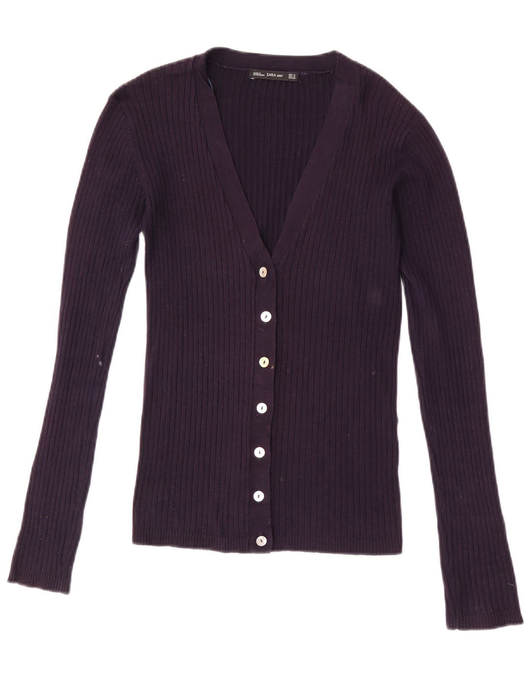 Pulover cardigan pentru femei Zara UK 12 Mov mediu