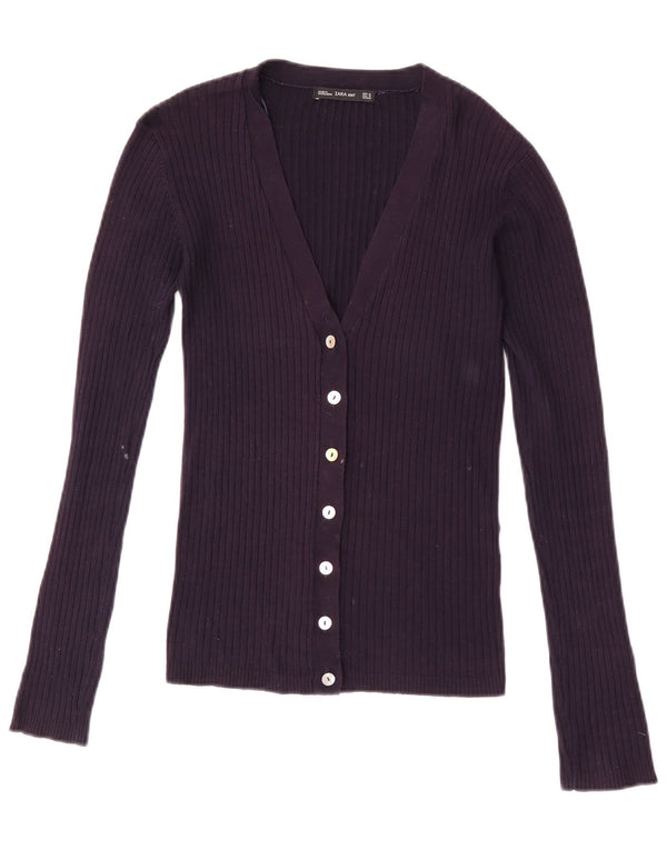 Pulover cardigan pentru femei Zara UK 12 Mov mediu