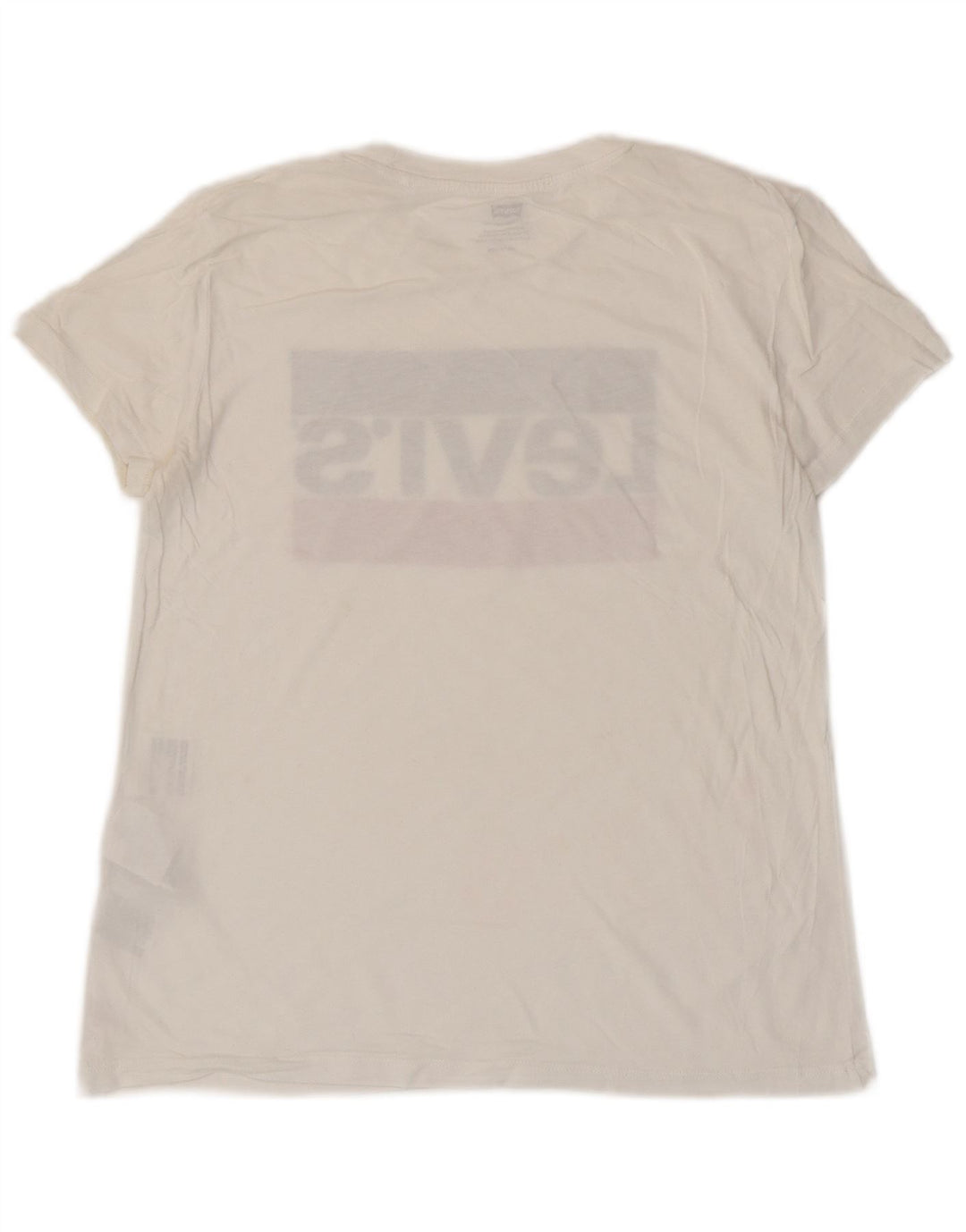 Tricou cu grafic supradimensionat pentru femei LEVI'S Top UK 6 XS Bumbac alb