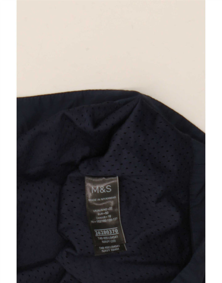 Marks & Spencer jachetă parka cu glugă pentru femei UK 22 3XL bleumarin poliester