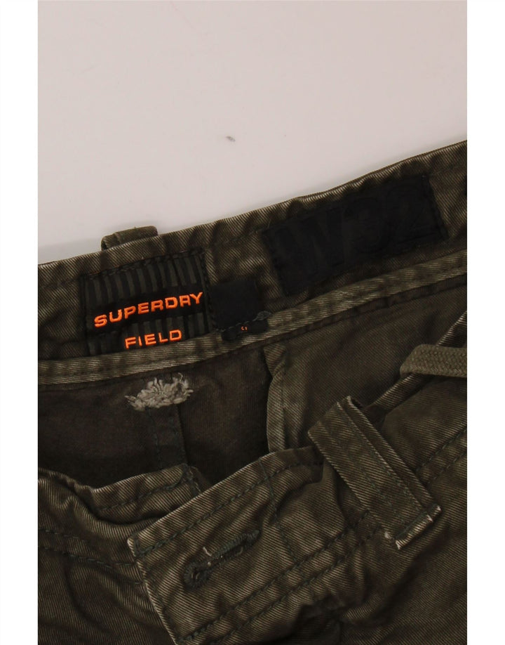 Pantaloni scurți cargo pentru bărbați SUPERDRY W32, bumbac mediu kaki