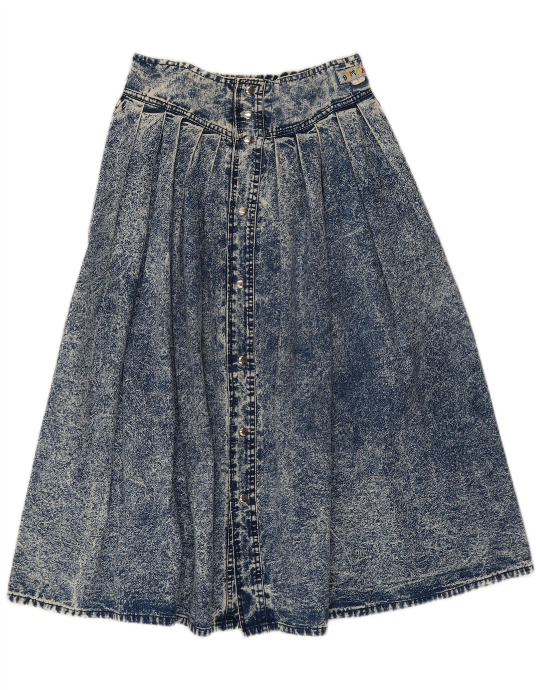 Fusta Vintage Midi Denim W28 Bumbac Albastru Mediu