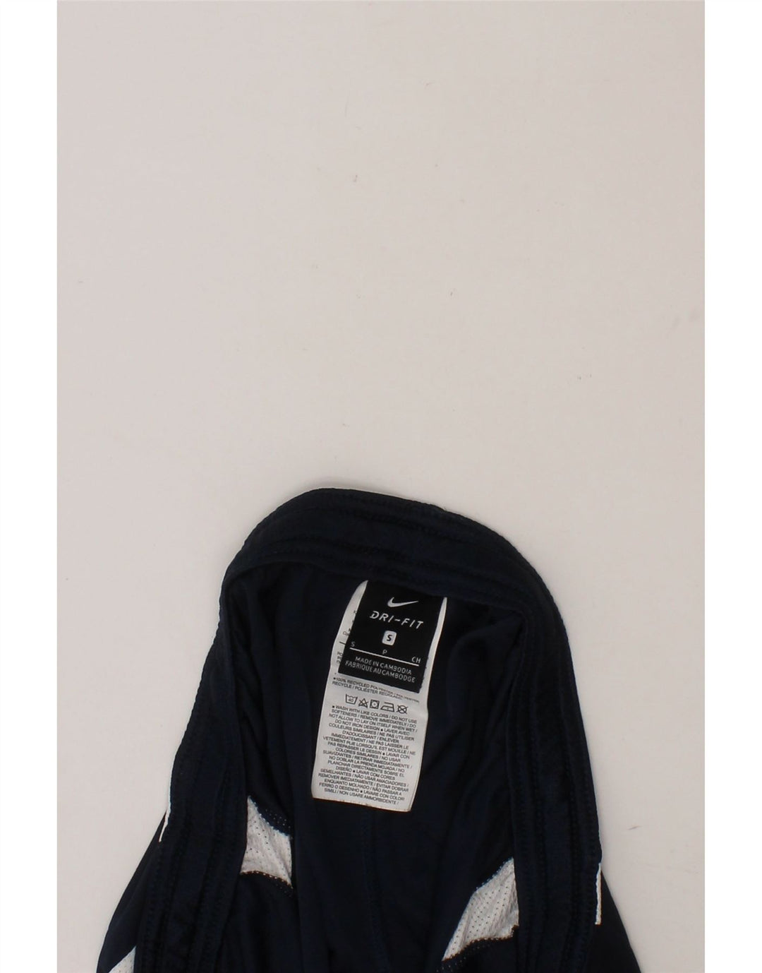 NIKE Mens Dri Fit Sport Shorts Small  Navy Blue Colourblock Polyester Vintage Nike and Second-Hand Nike from Messina Hembry 