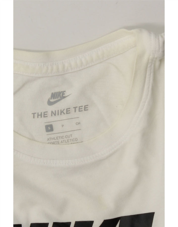 Tricou grafic Nike pentru bărbați, cu croială atletică, top mic alb