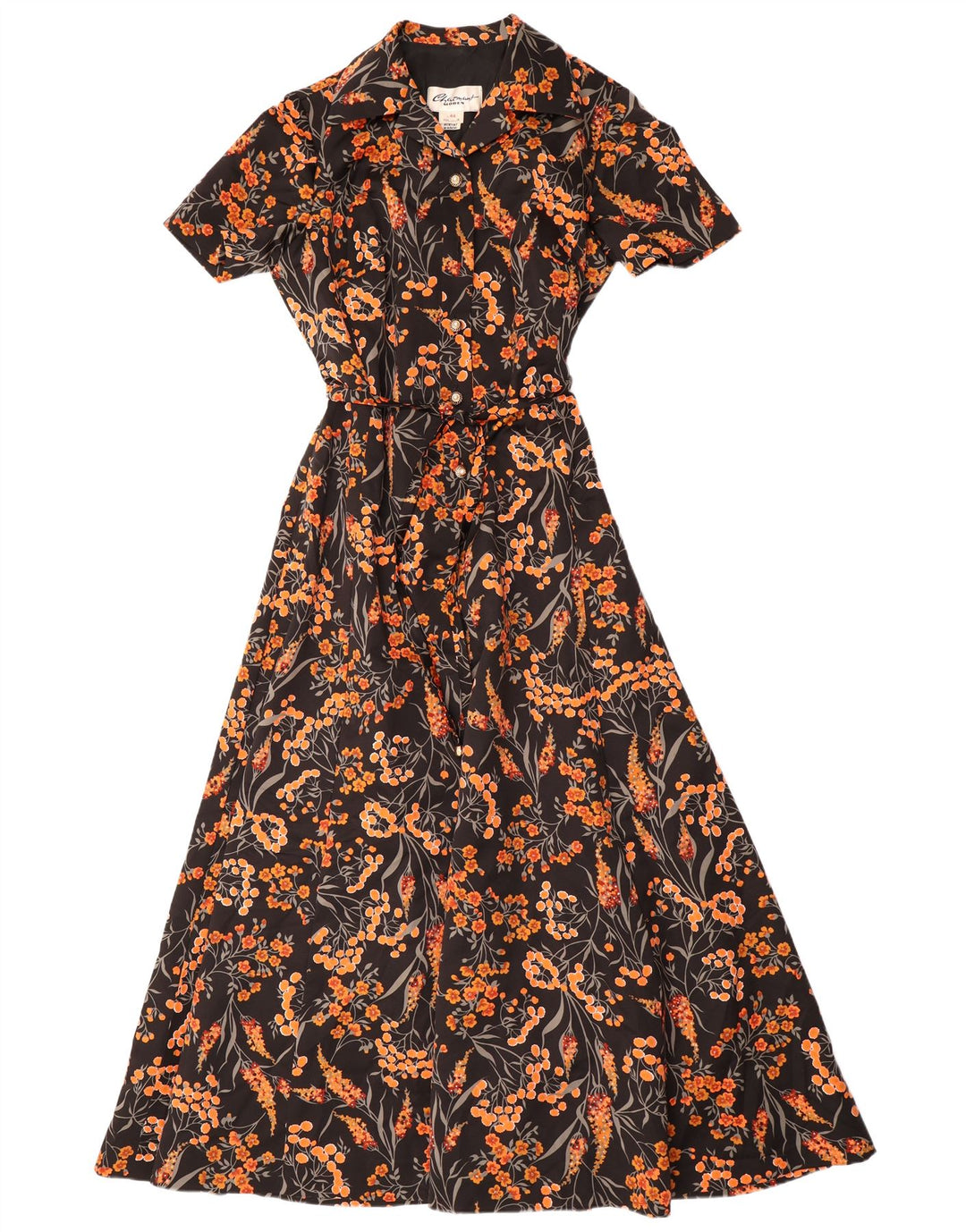 CHARMANT Rochie Maxi pentru Femei IT 44 Poliester Floral Negru Mediu