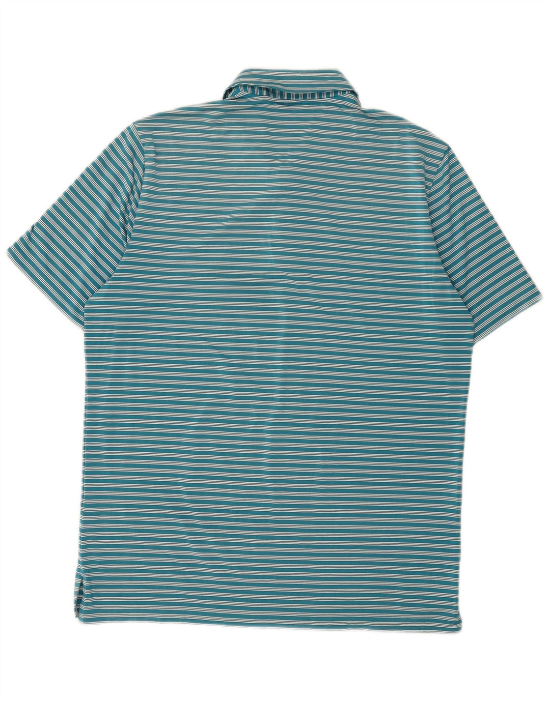 Tricou polo Adidas pentru bărbați, poliester cu dungi mari, albastre