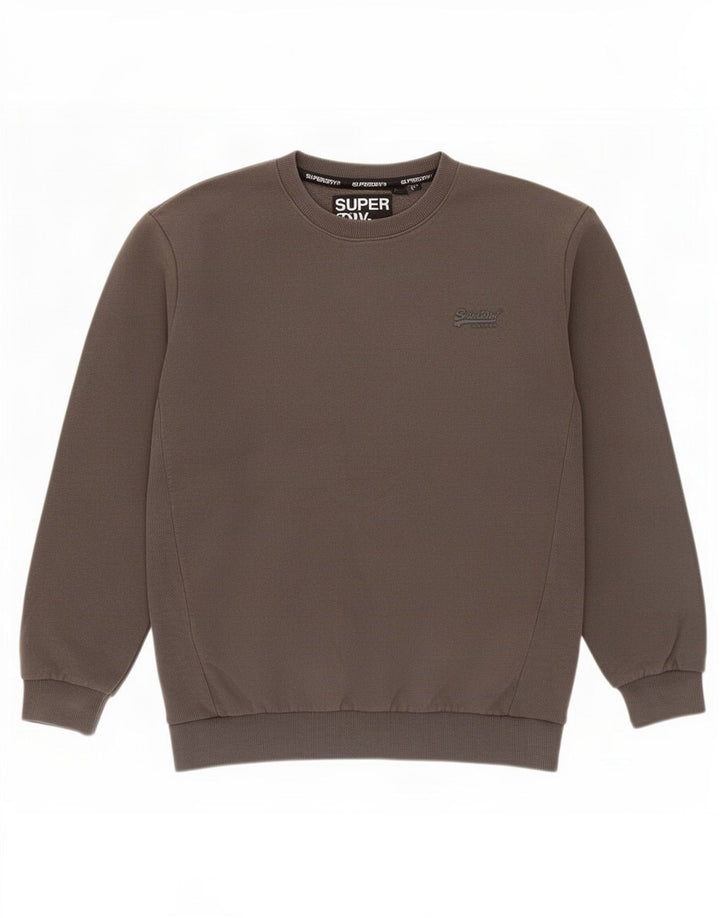 Pulover supradimensionat pentru femei Superdry UK 8 Bumbac gri mic