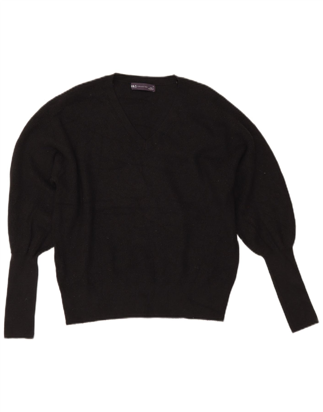 MARKS & SPENCER Pulover cu decolteu în V pentru femei UK 10 Mic Negru