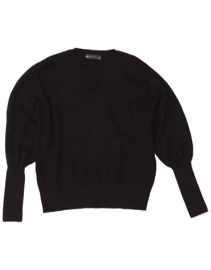 MARKS & SPENCER Pulover cu decolteu în V pentru femei UK 10 Mic Negru