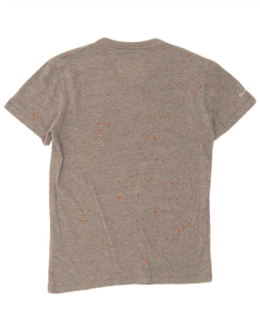 Tricou grafic pentru bărbați Superdry Top mic, gri, bumbac cu pete
