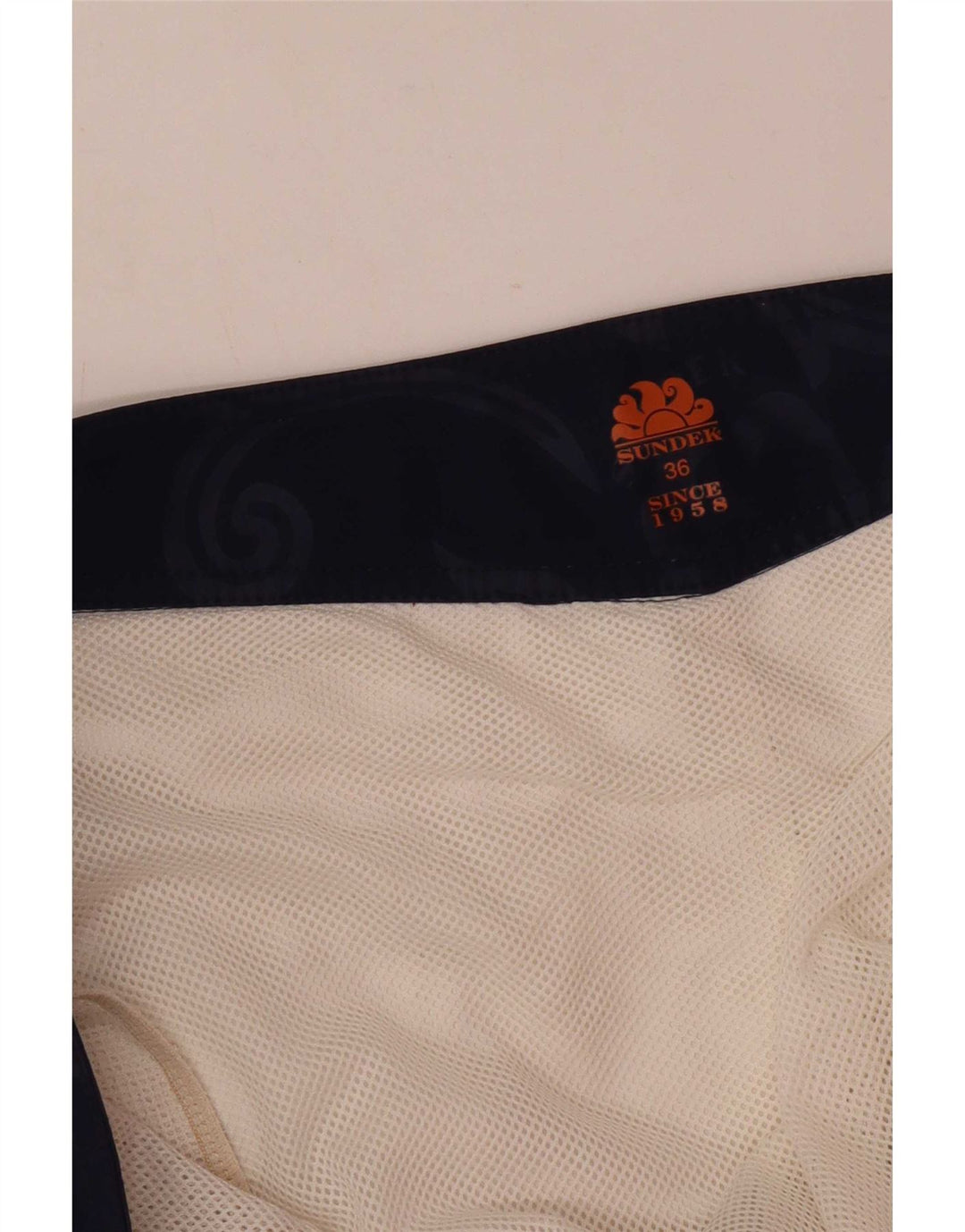 Sundek Pantaloni scurți de înot obișnuiți pentru bărbați, albi, mari, blocuri de culoare