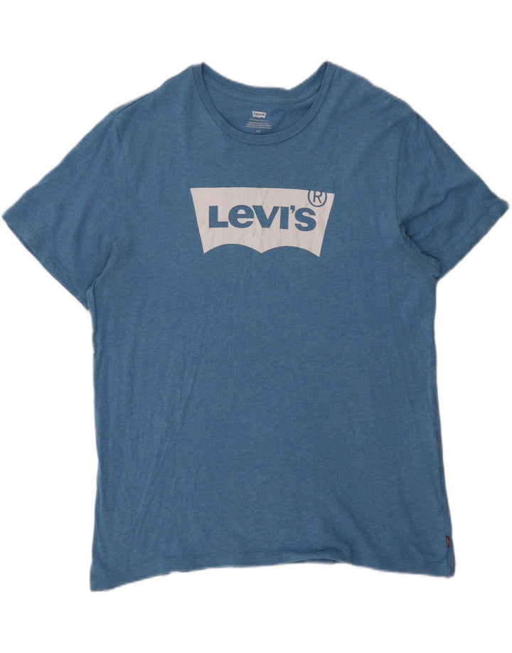 Tricou grafic pentru bărbați Levi's Top mare, albastru, bumbac
