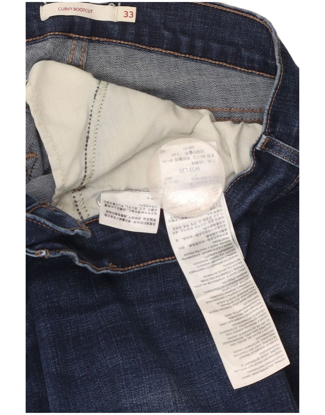 Blugi Levi's Curvy Bootcut W33 L30 Bumbac albastru