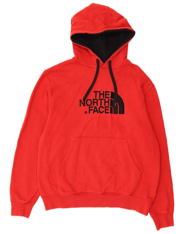 The North Face Mens Graphic Hoodie Jumper Large Red Cotton