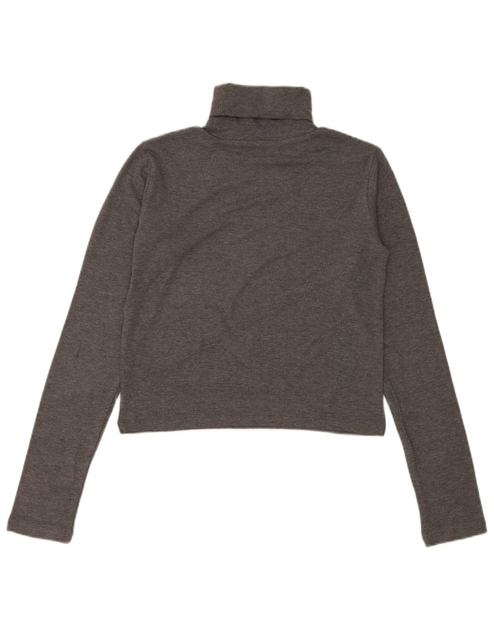 Crop Top pentru femei Zara cu mânecă lungă UK 12, gri mediu