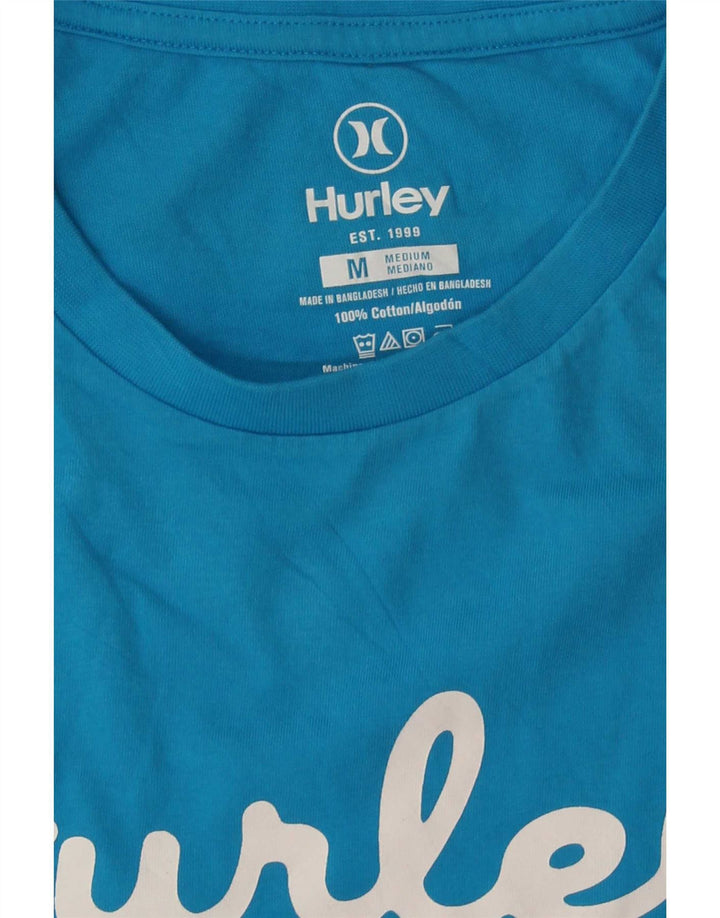 Tricou grafic pentru bărbați Hurley Top din bumbac albastru mediu