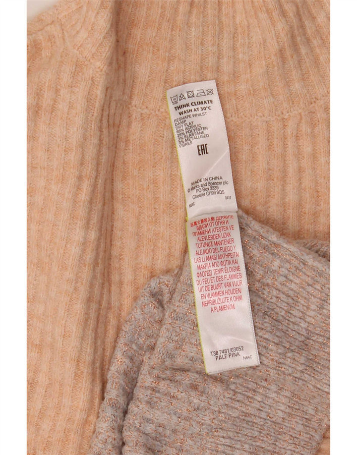 Pulover cu gât țestoasă pentru femei Marks & Spencer UK 14 Roz mediu