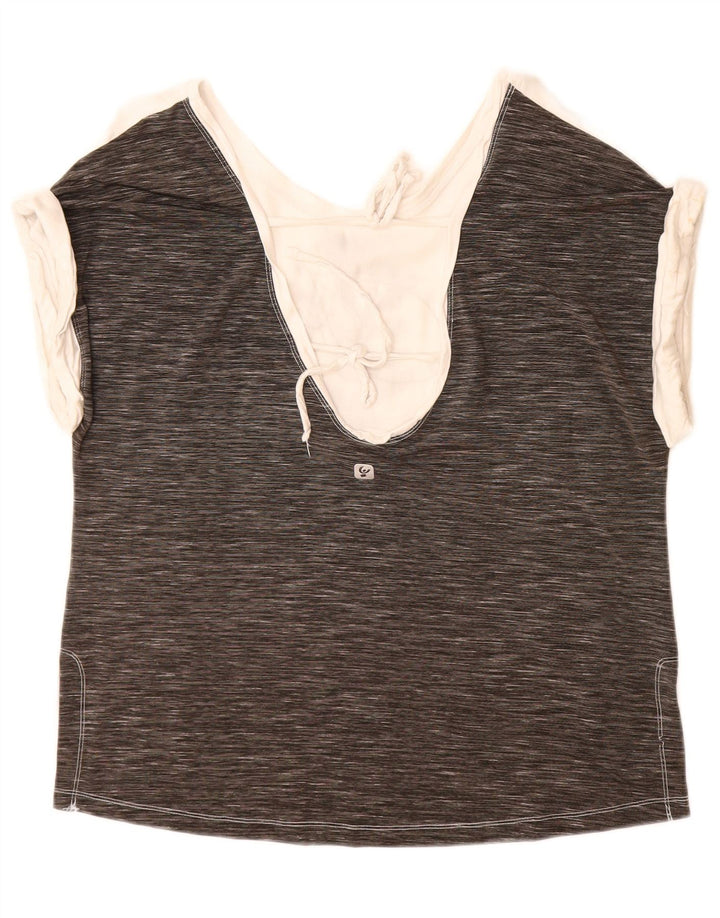 Freddy Womens Oversized Graphic T-Shirt Top UK 10 Small White Colourblock