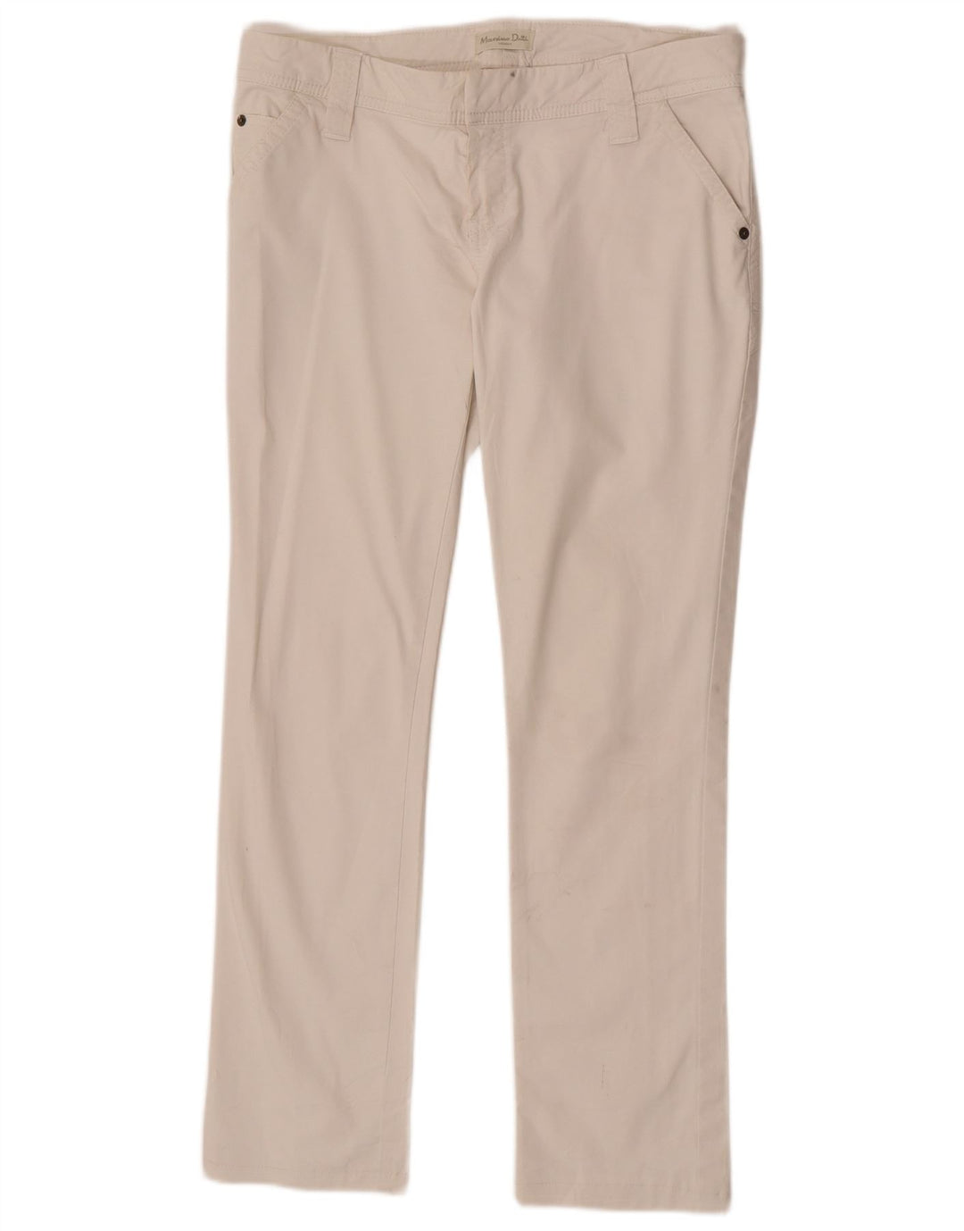 Pantaloni chino subțiri Massimo Dutti pentru femei L32 L29 alb