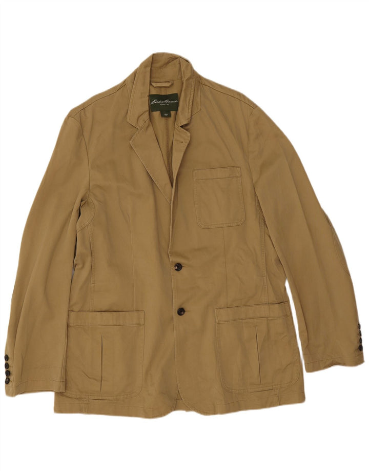 Eddie Bauer Jachetă pentru bărbați cu 2 nasturi, UK 42 XL, bumbac kaki