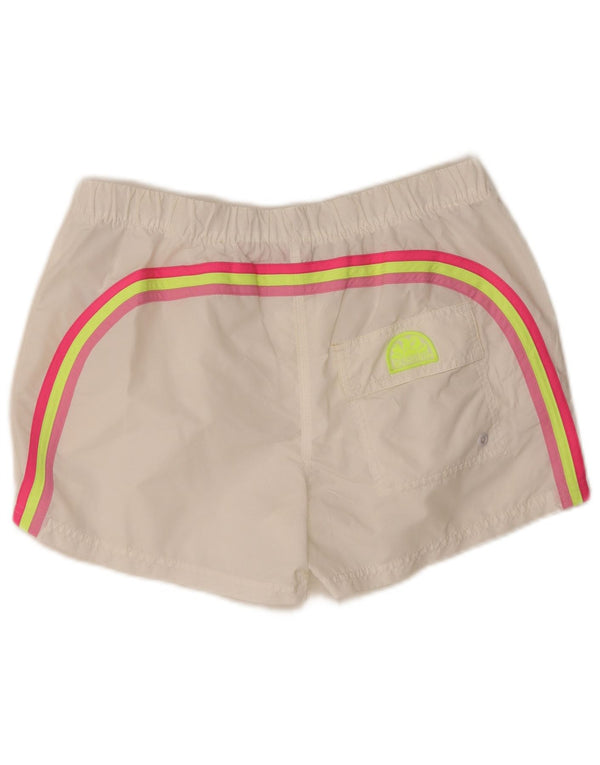 Sundek Pantaloni scurti de înot pentru femei UK 16, mare, alb, nailon