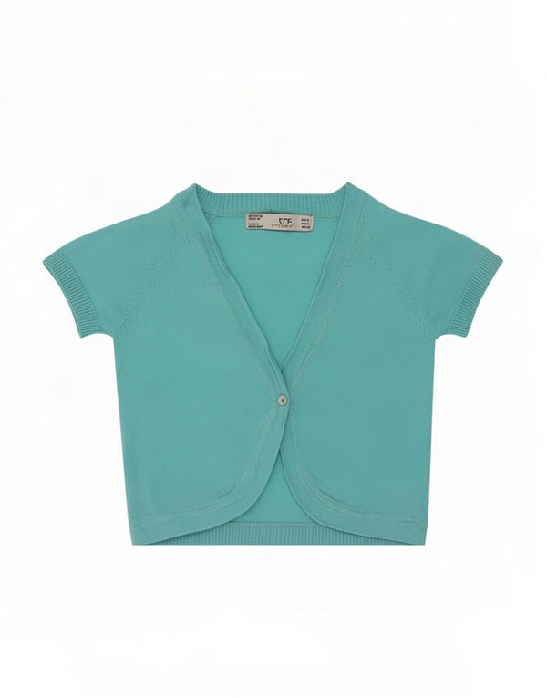 Pulover Cardigan Trafaluc Bolero pentru Damă Zara UK 8 Bumbac Albastru Mic