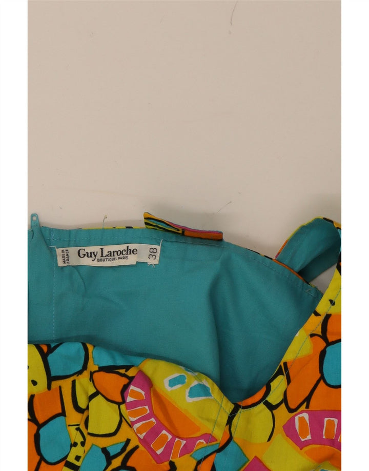 GUY LAROCHE Womens Sundress EU 38 Medium Yellow Floral Vintage Guy Laroche and Second-Hand Guy Laroche from Messina Hembry 