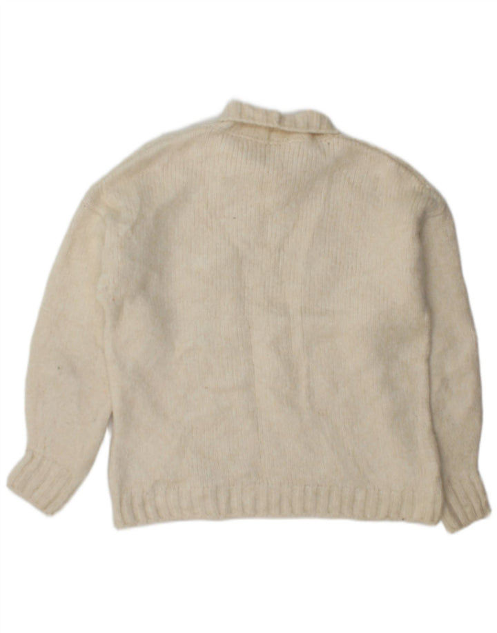 Marks & Spencer Pulover cu gât rulat pentru femei UK 10 Small Off White