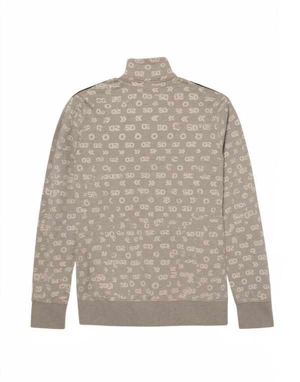 Jachetă de top pentru trening Superdry pentru femei, UK 10, bumbac gri mic