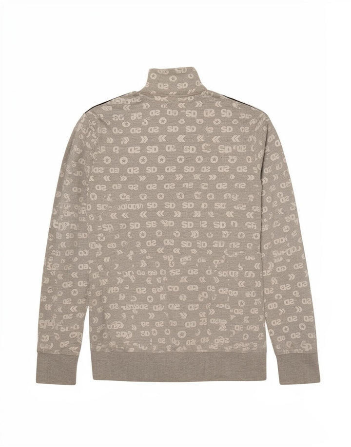 Jachetă de top pentru trening Superdry pentru femei, UK 10, bumbac gri mic