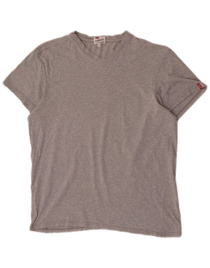 Tricou pentru bărbați Levi's Top mare bumbac gri