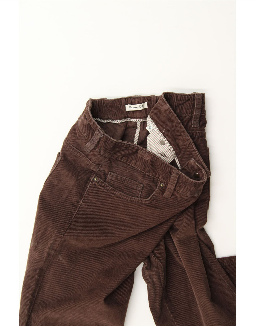 MASSIMO DUTTI Womens Slim Corduroy Trousers EU 40 Medium W30 L32 Brown Vintage Massimo Dutti and Second-Hand Massimo Dutti from Messina Hembry 