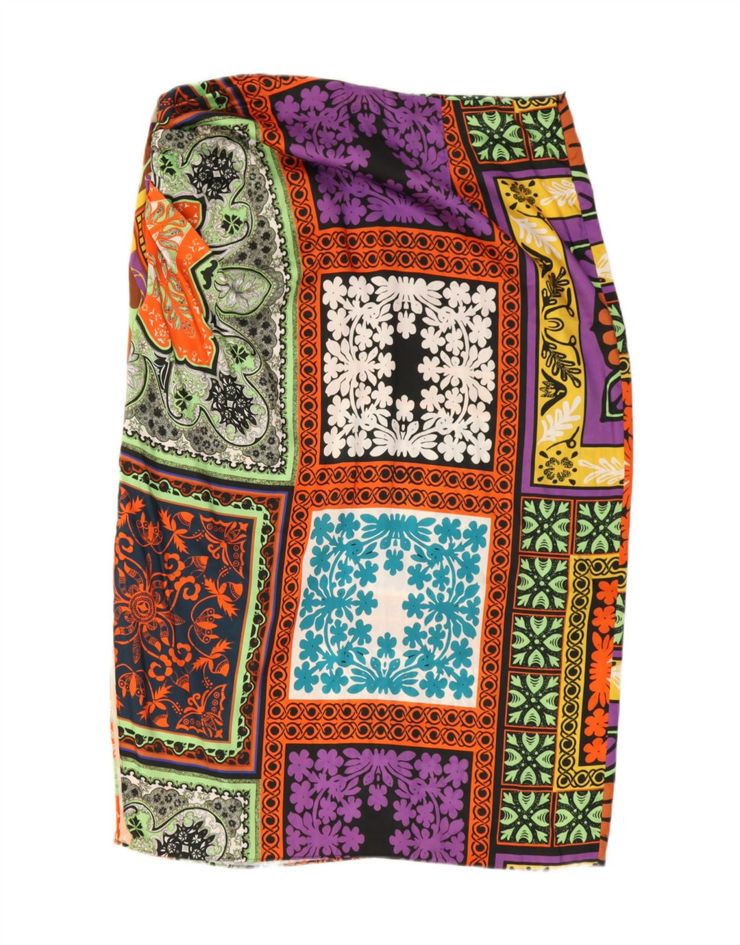 Fusta Midi pentru Damă Zara 2XL W36 Poliester Patchwork Multicolor