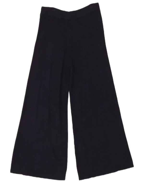 Pantaloni casual pentru femei cu talie înaltă Zara Mici L26 L26 Bleumarin