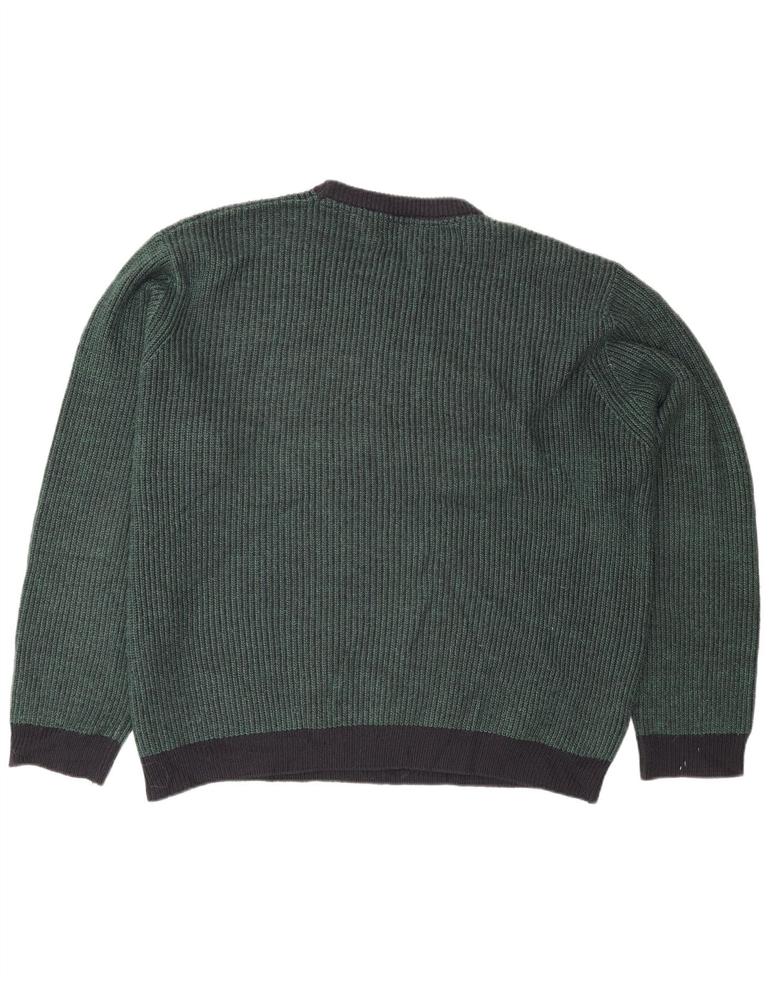 Pulover pentru bărbați Marks & Spencer, cu gât crew, 2XL, verde acrilic