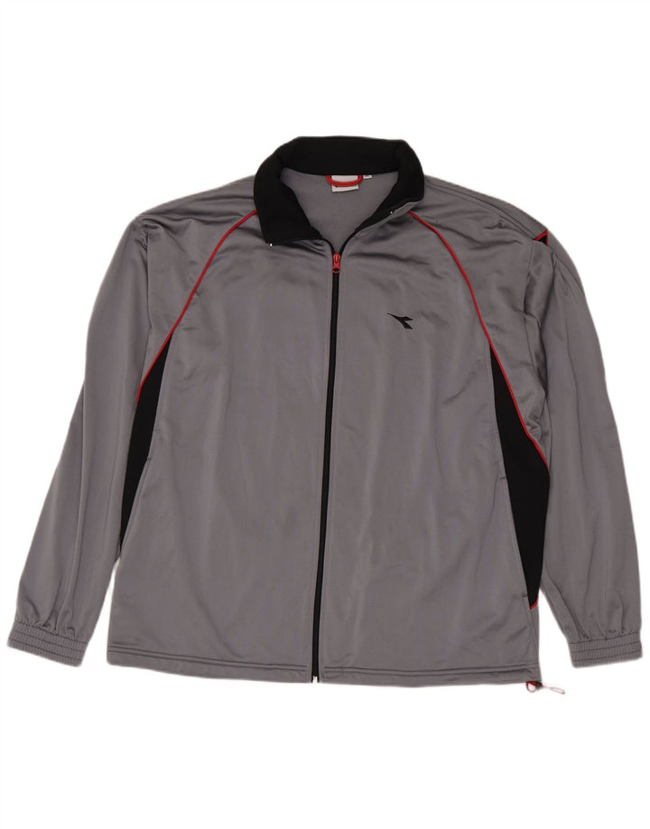 Jachetă de trening pentru bărbați DIADORA, XL, gri, poliester color bloc