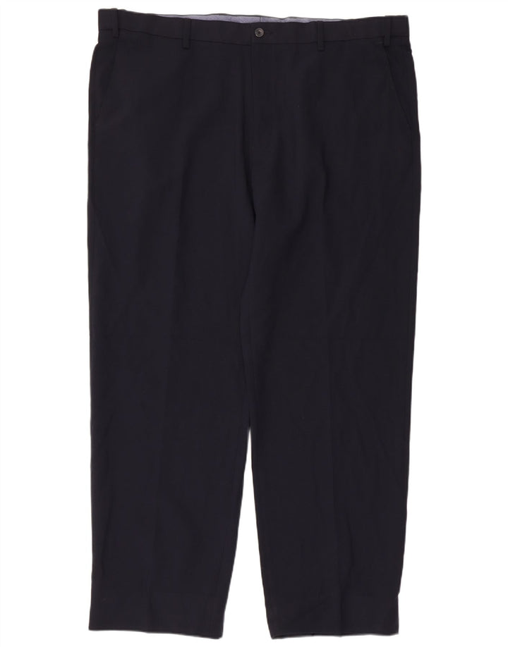 Pantaloni chino obișnuiți pentru bărbați Marks & Spencer L42 L30 poliester bleumarin