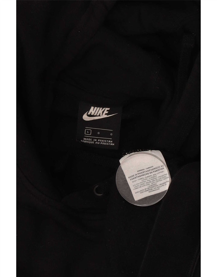 Pulover Nike pentru bărbați, bumbac mare, negru