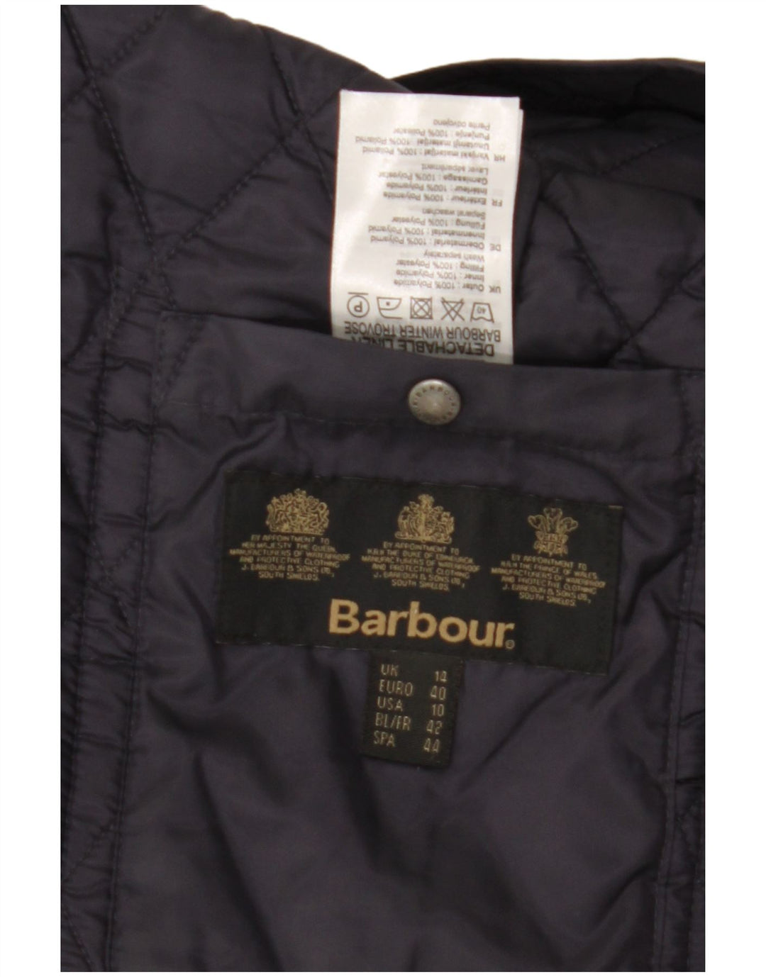 Jachetă matlasată pentru femei BARBOUR UK 14, mare, albastru, poliamidă