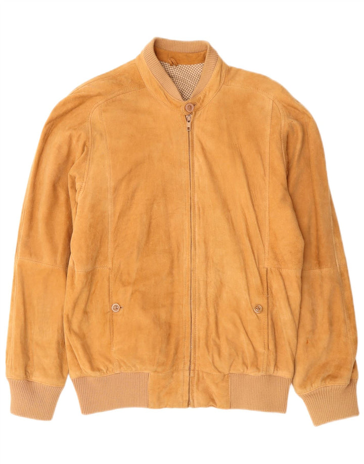 Bomber Vintage pentru bărbați din piele intoarsa UK 38 Maro Mediu