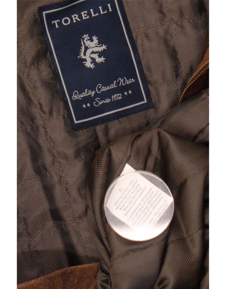 Jachetă din piele intoarsa pentru barbati Torelli UK 42 XL din piele maro